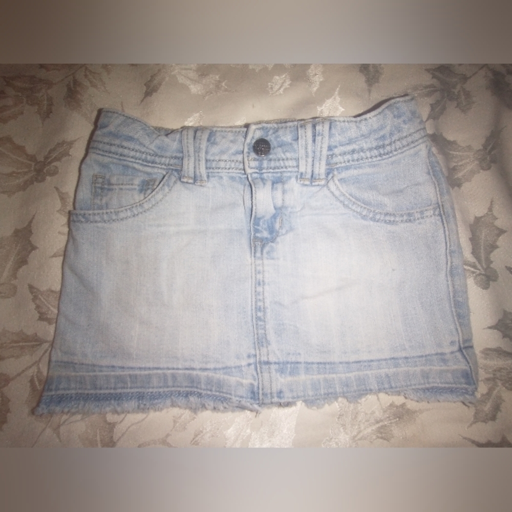 Girls Mossimo Supply Light Wash Jean Skirt Adjustable Waist XS
